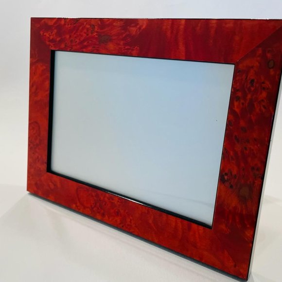 Tizo Made in Italy Composition Tortoise Picture Frame Stamp Gilt Embossed Verso - Picture 6 of 9